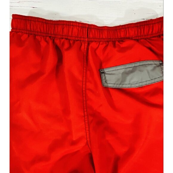 Ocean Pacific OP Swim Shorts Boys Sz Large 14/16 Summer Red Black Pool Pockets - Picture 6 of 7